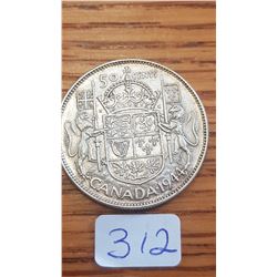 1944 Canada 50 cent piece