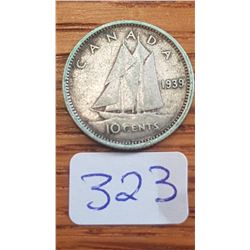 1939 Canada 10 cent piece