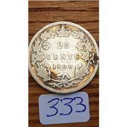 1900 Canada 25 cent piece