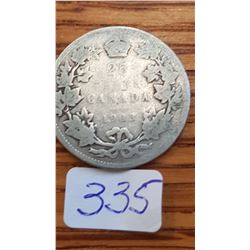 1903 Canada 25 cent piece