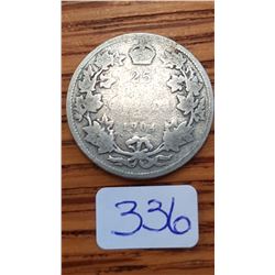 1904 Canada 25 cent piece