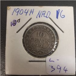 1904 Newfoundland dime