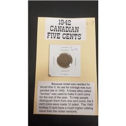 1942 War time brown 5cents