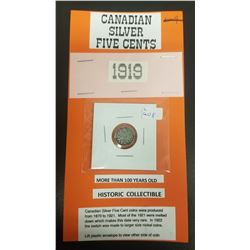 1919 Silver 5 Cents