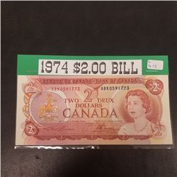 1974 Canadian $2.00 Banknote