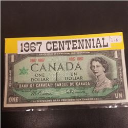 1967 $1.00 banknote-Centennial year