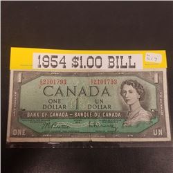 1954 $1.00 banknote