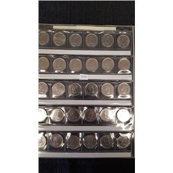 60 Canada 25 cent pieces 2000 t0 2010