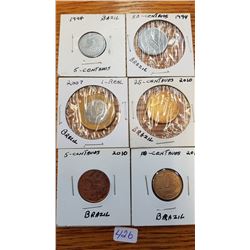 6 coins from Brazil