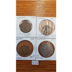 4 coins from Portugal