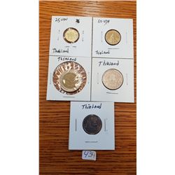 5 coins from Thialand