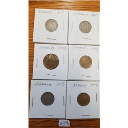 6 coins from Greece