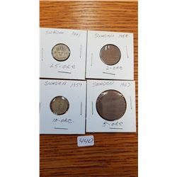 4 coins from Sweden