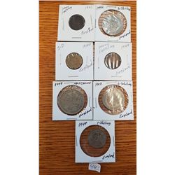 7 coins from England