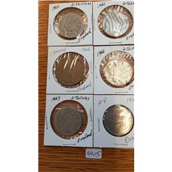 6 English coins