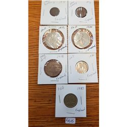 7 English coins