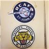 Image 1 : Scrap Book with misc. badges from RCAF, United Nations Badge, Canadian Shoulder Flashes, to Minor