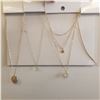 Image 1 : 4 Pieces of Forever 21 Fashion Jewelry. Four Chains, Three Chains with Pendents