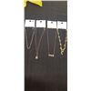 Image 1 : 4 Pieces of Forever 21 Fashion Jewelry 4 chains, 2 with pendents. Mandala and FEMME