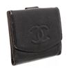 Image 1 : Chanel Black Caviar Leather Timeless Compact Wallet