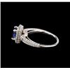 Image 3 : 18KT White Gold 1.34 ctw Tanzanite and Diamond Ring