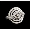 Image 1 : 14KT White Gold 0.51 ctw Diamond Ring