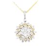 Image 1 : 1.16 ctw Diamond Pendant & Chain - 14 and 18KT White And Yellow Gold