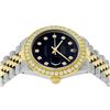 Image 8 : Rolex Mens 2 Tone 18K Black 2.5 ctw Diamond Datejust Wristwatch With Rolex Box &