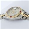 Image 5 : Rolex Ladies 2 Tone 14K Silver Diamond & Ruby Datejust Wristwatch