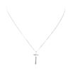 Image 2 : 0.06 ctw Diamond Cross Pendant with Chain - 14KT & 18KT White Gold