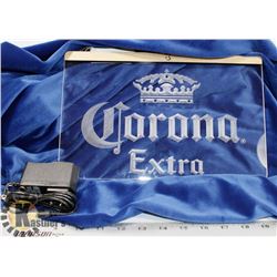 BLUE NEON LIGHTED "CORONA EXTRA" SIGN
