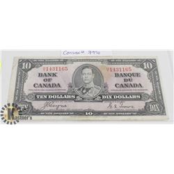 1937 $10 CANADIAN BILL