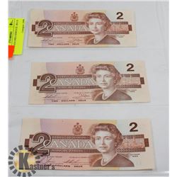 1986 CANADA BIRD SERIES $2  BILLS