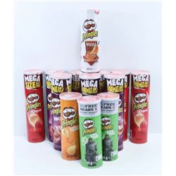 BOX OF ASSORTED PRINGLES.
