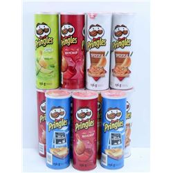 BOX OF ASSORTED PRINGLES.