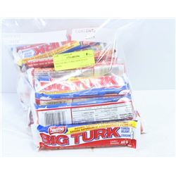 BAG OF BIG TURK CHOCOLATE BARS.