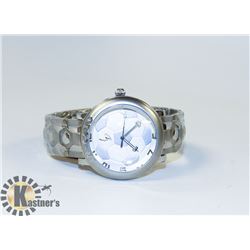 NEW 3D GOLD FOOTBALL ST. STEEL QUARTZ MEN WATCH