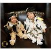 Image 1 : PAIR OF PORCELAIN NATIVE GIRL DOLLS