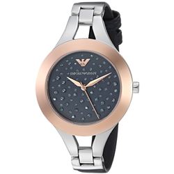 NEW EMPORIO ARMANI WATCH BLACK DIAL/GOLD BEZEL