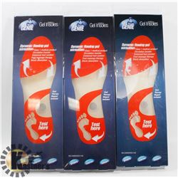 3 PAIRS OF NEW GEL GENIE INSOLES MEN'S SZ L 7-13