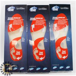 3 PAIRS OF NEW GEL GENIE INSOLES MEN'S SZ L 7-13