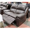 Image 2 : NEW BROWN LEATHERETTE SOFA AND CHAIR