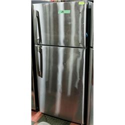 MOFFAT STAINLESS STEEL FRIDGE WITH TOP FREEZER,