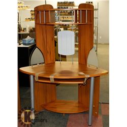 WOOD CORNER COMPUTER DESK