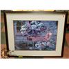 Image 1 : LARGE FRAMED PICTURE, 37 X 31