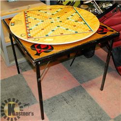 HAND PAINTED GAMES TABLE ( POKER & SCRABBLE)