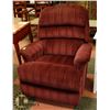 Image 1 : DARK PINK FABRIC LAZYBOY RECLINER, 34" WIDE