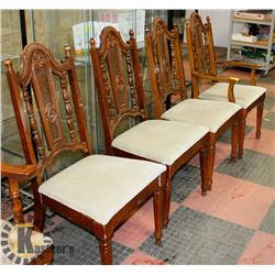 LOT OF 4 VINTAGE STYLE DINING CHAIRS