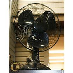 16 INCH OSCILLATING TABLE FAN - ALL BLACK, S