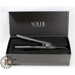SOLEIL MINI BLACK FLAT IRON WITH CERAMIC PLATES